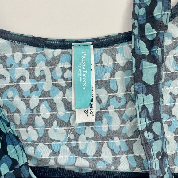 Prima Donna Swim Sherry Dress Navy Blue Aqua Mixed Animal Cheetah Print Resort - Picture 8 of 12